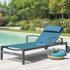 hespéride Tumbonas>Tumbona OCALA azul canard y graphite