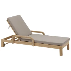 hespéride Tumbonas>Tumbona PAPOUASIE gris pardo de madera acacia