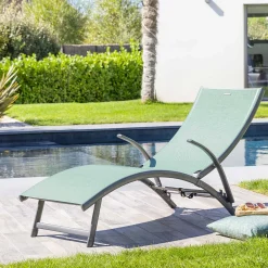 hespéride Tumbonas>Tumbona SAMBA verde oliva y graphite