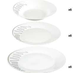 secret d'gourmet Platos>Vajilla 18 Pzas Diseño Esquisse