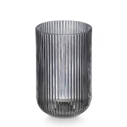 Copas>Vaso De Agua Rayas Gris De Vidrio 43cl