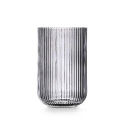 Copas>Vaso De Agua Rayas Gris De Vidrio 43cl