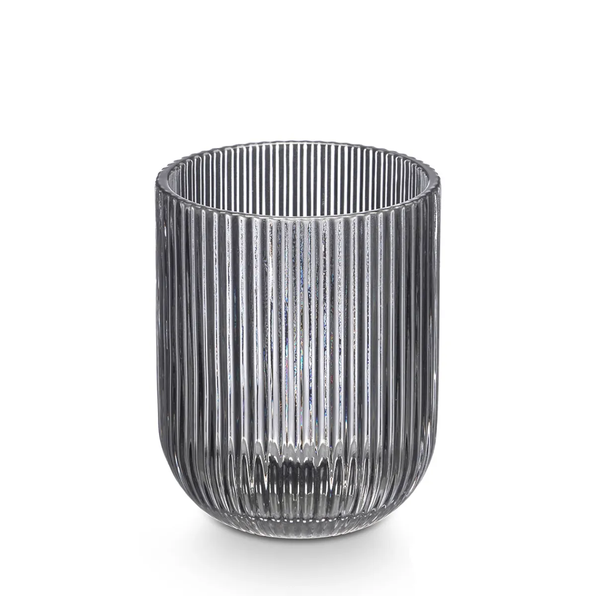 Copas>Vaso de Agua Rayas Gris De Vidrio 27cl