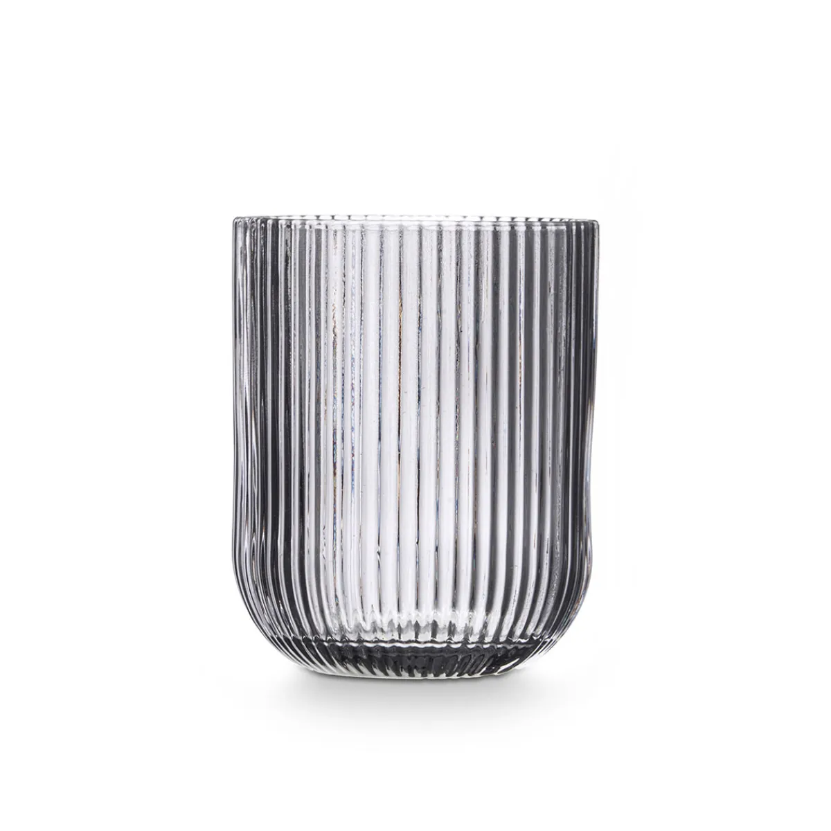 Copas>Vaso de Agua Rayas Gris De Vidrio 27cl