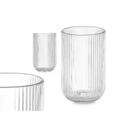 Copas>Vaso De Agua Rayas Transparente 43Cl