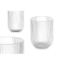 Copas>Vaso De Agua Rayas Transparentes 27Cl