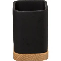 5five Accesorios De Lavabo>Vaso De Lavabo De Bambú Tribecart Negro
