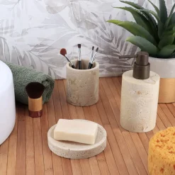 Accesorios De Lavabo>Vaso De Lavabo Efecto Mármol Beige