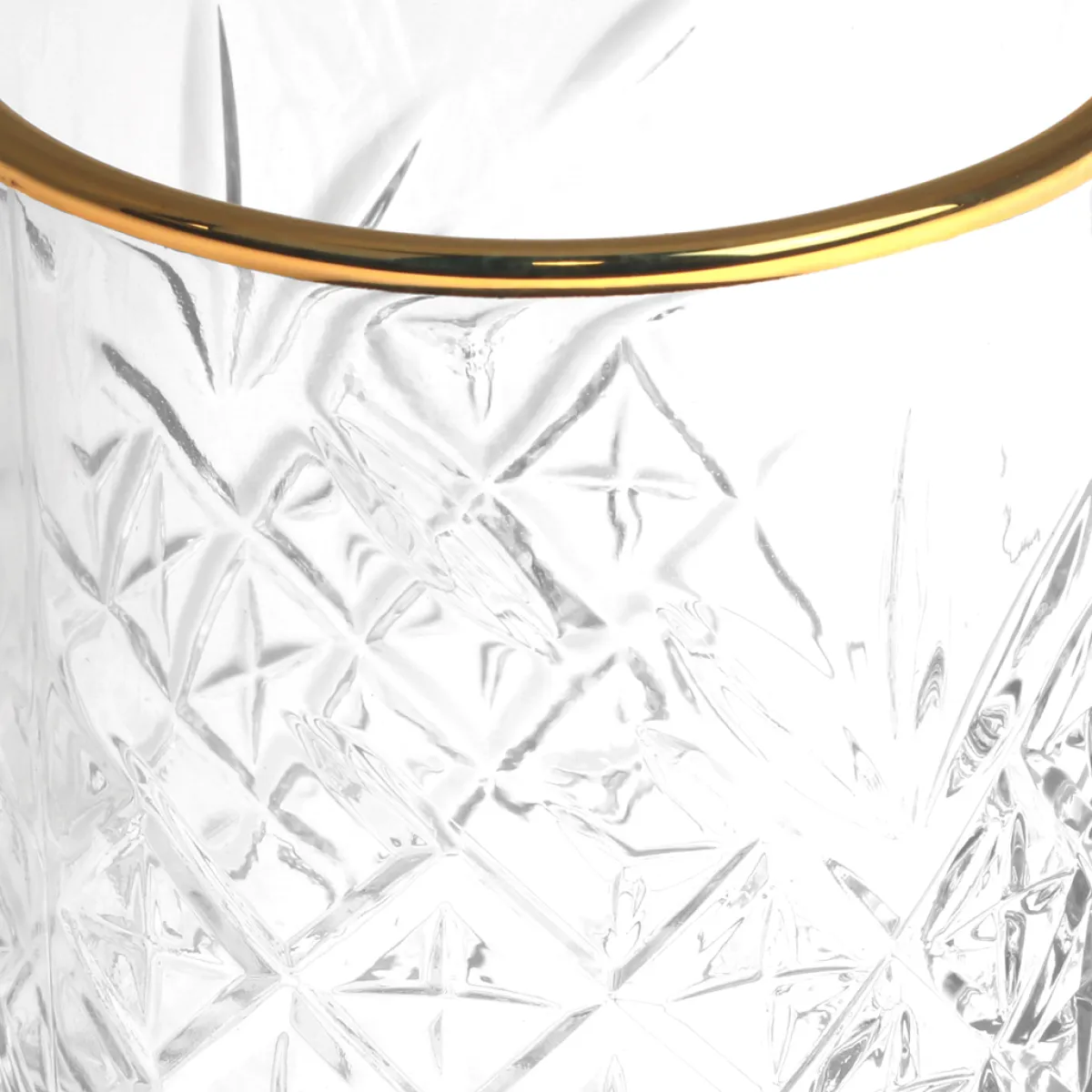 Copas>Vaso De Whisky Borde Dorado 345Cc