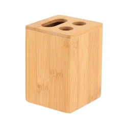 Accesorios De Lavabo>Vaso Porta Cepillo De Dientes De Bambú