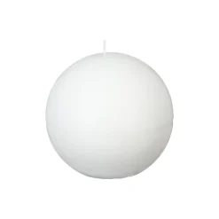 atmosphera Velas>Vela Bola Rústica Blanca 10Cm