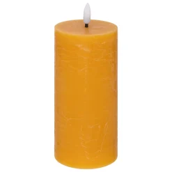 atmosphera Velas>Vela Led Cilíndrica Amarilla 17.5cm