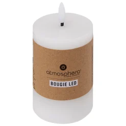 atmosphera Velas>Vela Led Cilíndrica Molia Blanca 12.5cm