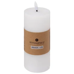 atmosphera Velas>Vela Led Cilíndrica Molia Blanca 17.5cm