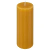 atmosphera Velas>Vela Pilar Demi De Rayas Mostaza 14cm