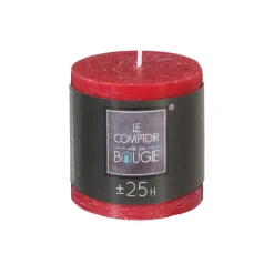 atmosphera Velas>Vela Rústica Roja 6.7x7Cm