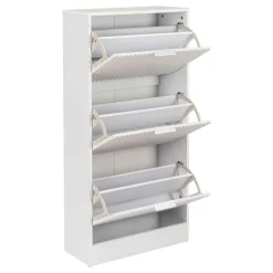 Zapateros>Zapatera Con 3 Cajones Blanca 120x24x60cm