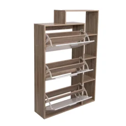 Zapateros>Zapatero con 3 cajones y 4 estantes 132cm