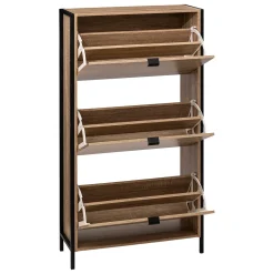 Zapateros>Zapatero ALIAJ marrón con 3 cajones