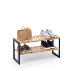 5five Zapateros>Zapatero Apilable Bambú/Metal 70x26x34.5