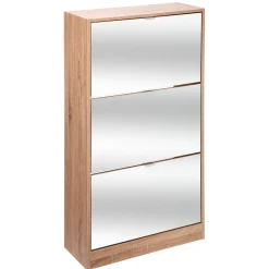 5five Zapateros>Zapatero De Madera C/3 Cajones Y Espejo