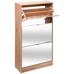 5five Zapateros>Zapatero De Madera C/3 Cajones Y Espejo